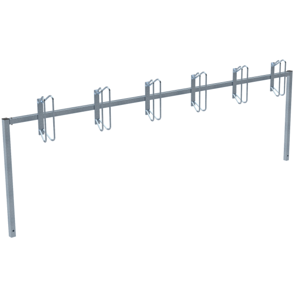 Bicycle rack  serial parking | Stand-alone constructionfor casting in concrete | Bicycle positioning:straight, 90